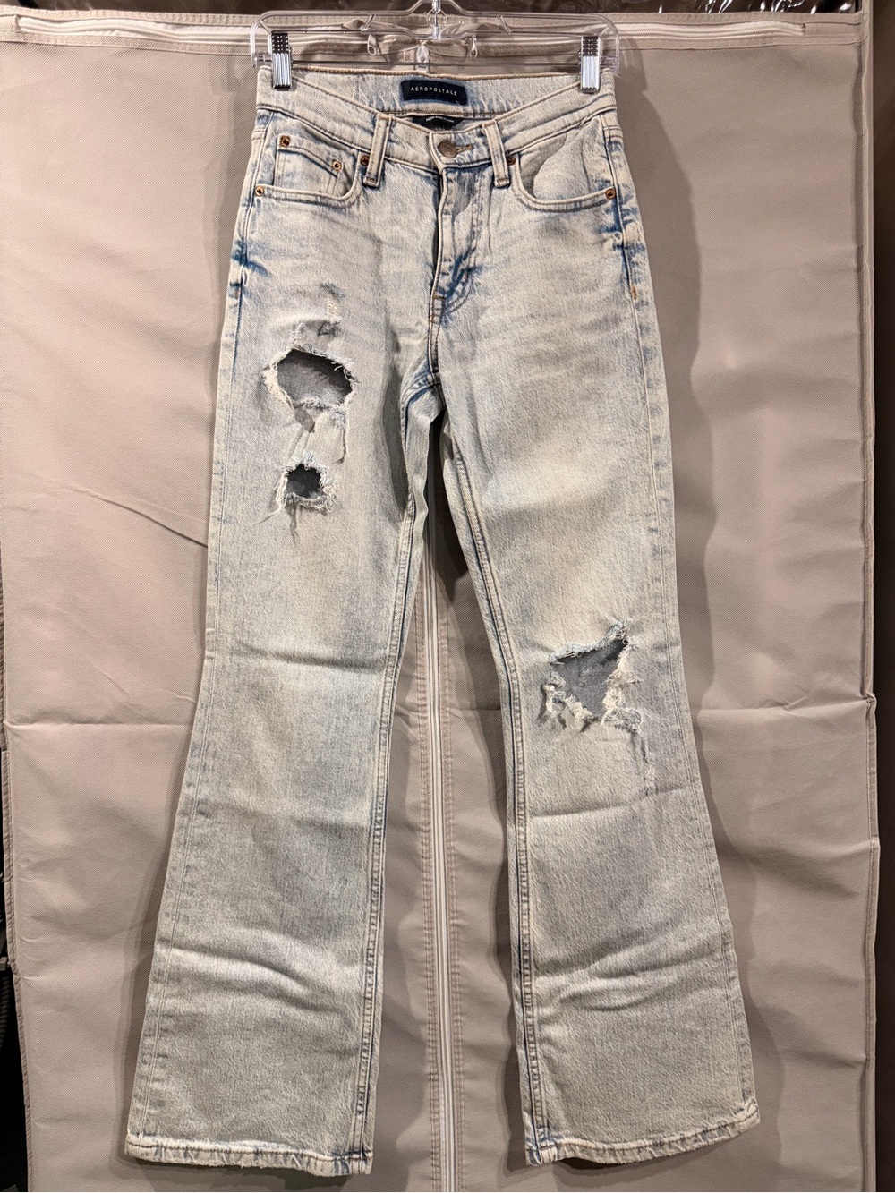 Aeropostale Light Blue High-Rise Distressed Women’s Jeans